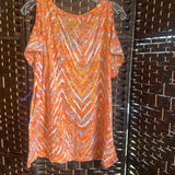INC,Orange+,OX,Cold Shoulder Top