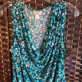 cj banks,Blue+,X,Sleeveless Top