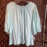 Old Navy,Lt Blue,XL,Peasant Blouse