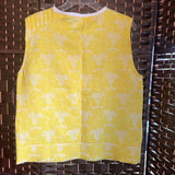 Zara,Yel/Wh,Medium,Sleeveless Top