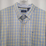 Izod,Blu Ylw,XL,Button Down