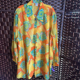 Design 36,Yellow,3,Button Up Blouse