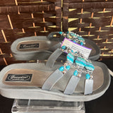 Grandco,Gray+,6,Beaded Slides