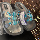 Grandco,Gray+,6,Beaded Slides