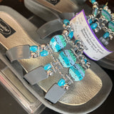 Grandco,Gray+,6,Beaded Slides