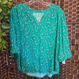F.A.O.,Green+,Medium,Floral Top
