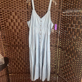 Falls Creek,Blue,1X,Chambray Maxi