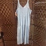 Falls Creek,Blue,1X,Chambray Maxi