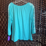 Apt 9,Mint,Medium,Embroidered Top
