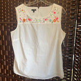 Talbots,White+,12,Beaded Top