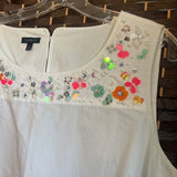 Talbots,White+,12,Beaded Top