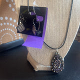 W Earings,Gun ,3 pc,Rhinestone