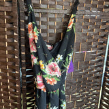 Lush,Blk ,S,Flrl Romper
