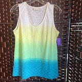 Chico,Ylw Wht Blu Grn,1,Ombre Tank