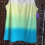 Chico,Ylw Wht Blu Grn,1,Ombre Tank