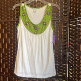 Usindo,Wht Grn ,S,Besd Tank