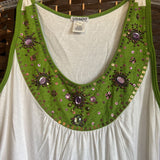 Usindo,Wht Grn ,S,Besd Tank