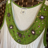 Usindo,Wht Grn ,S,Besd Tank