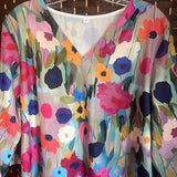 Multi Flowers,L,Top