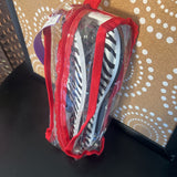 Clear Red Piping,7-8,Pedicure Kit