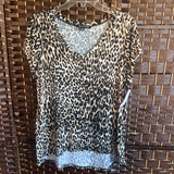 Cable & Gauge,Brown,Large,Leopard Top