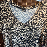 Cable & Gauge,Brown,Large,Leopard Top