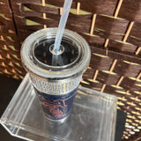 Blue/Silver, Tumbler w/Straw