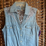 Just Be Free,Blue ,M,Denim