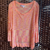 J lopez,Orng Pnk ,XL,V Striped