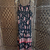 ANGIE,Black+,2X,Floral Sundress