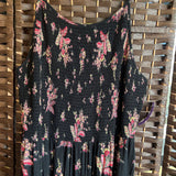 ANGIE,Black+,2X,Floral Sundress