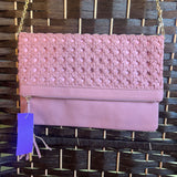 Pink, Faux Leather Crossbody