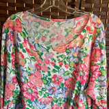 Talbots,White+,2X,Floral Top