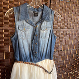 Zunie,Bl/Cr,16,Sleeveless Dress