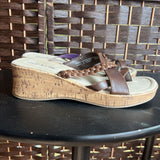 LOWER EAST SIDE,Brown,8.5,Thong Cork Wedge