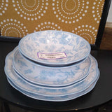 Rustico,White/Blue Flrl,6 piece Set,Dinner/Salad/Bowls