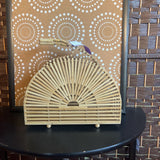 Brown, Bamboo Handbag