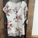 Shein Curve,Wht,3XL,Shrt Slv Top