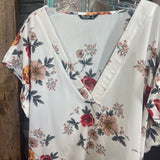 Shein Curve,Wht,3XL,Shrt Slv Top