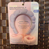 Swissco,Purple/Pink, Spa Headband & Wristband Set