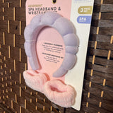 Swissco,Purple/Pink, Spa Headband & Wristband Set
