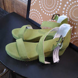 Style & Co,Green,41/9.5,Suede Sandals
