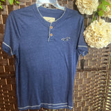 Hollister,Blue,Medium,Button Top