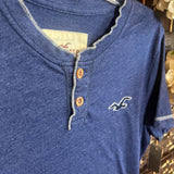 Hollister,Blue,Medium,Button Top