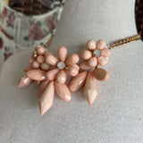W Earings,Peach, 3 pc,Beads