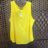 Ashley Stewart,Yellow,26/28,Ribbed Sleeveless Top