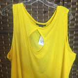 Ashley Stewart,Yellow,26/28,Ribbed Sleeveless Top