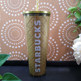 Starbucks,Gold,24 oz,Quilted Tumbler Cup