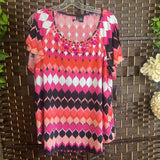 New Direction,Pnk Blk,1XL,Flrl