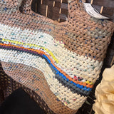 Tan+,Large,Recycled Bag Tote